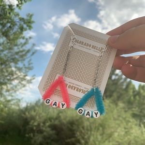 “GAY” Multicolored Homade Earrings